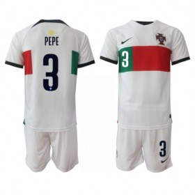 Nogometni Dresovi Portugal Pepe 3 Dječji Gostujući Svjetsko Prvenstvo 2022 Kratkih Rukava
